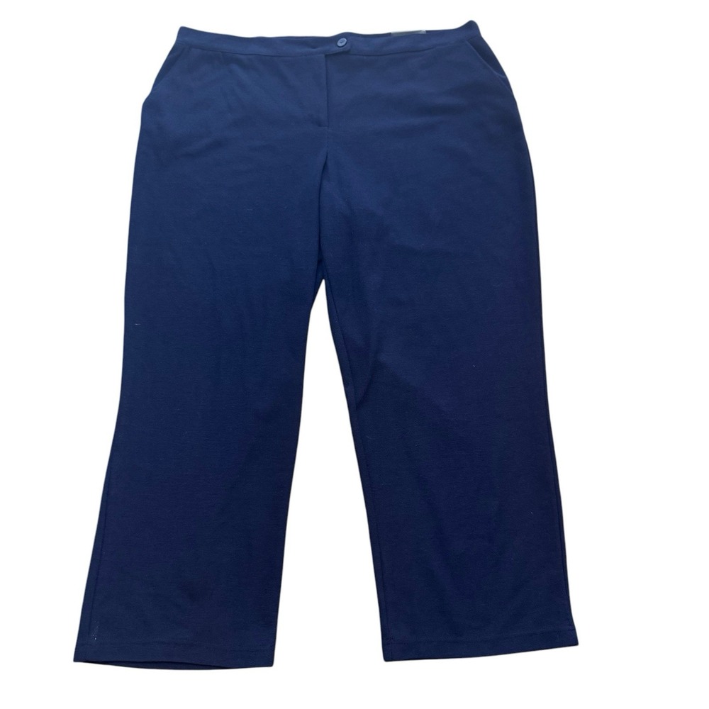 Avenue Womens‎ Navy Blue Classic Fit Trouser Pants Stretch 22/24W NEW